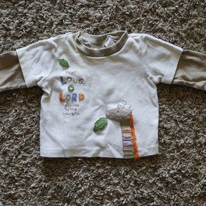 Psalm 36 Baby boy long sleeve embroidered shirt